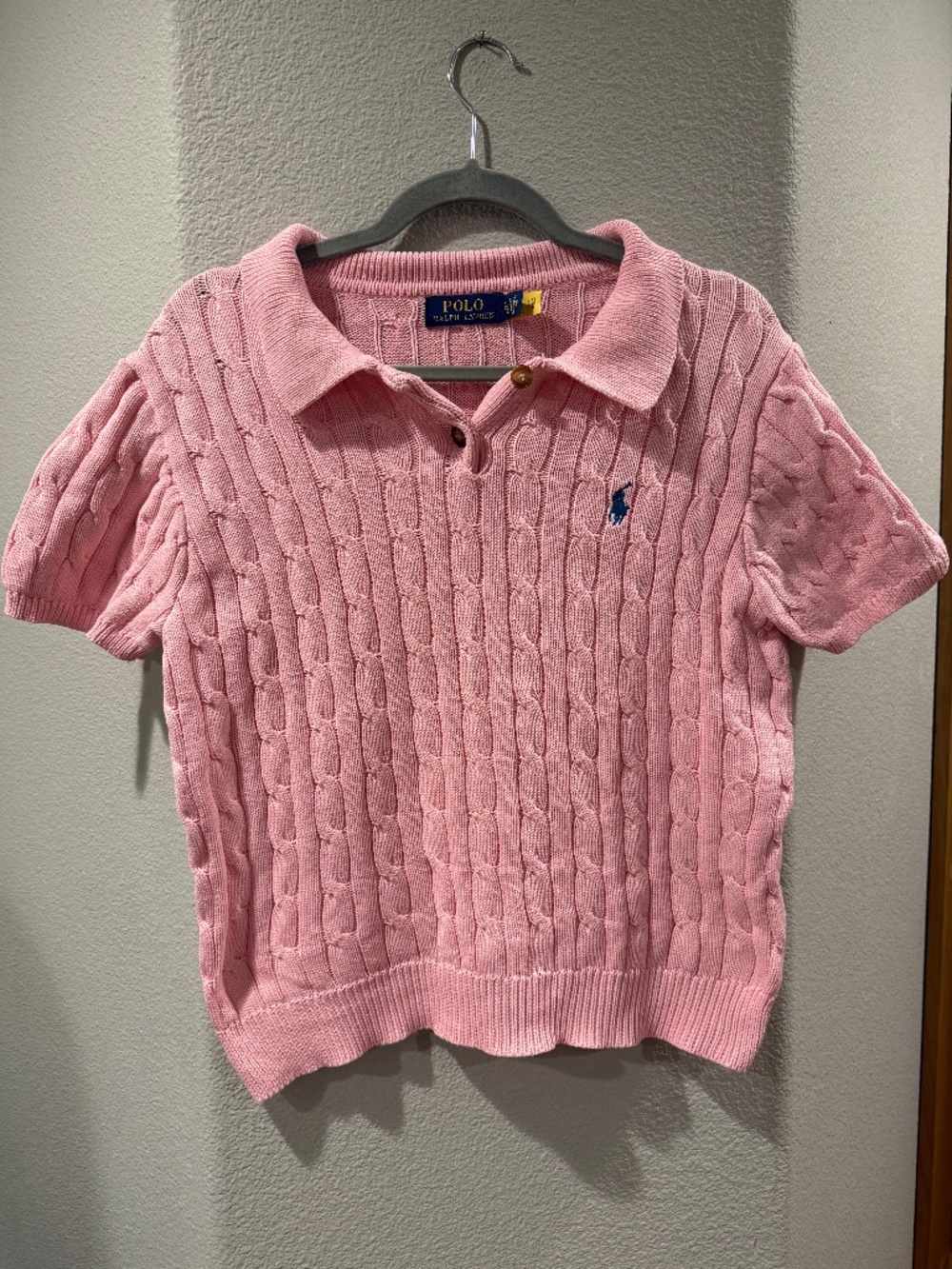 Ralph Lauren Pink Cable knit sweater